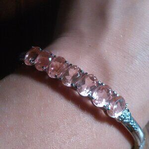 Morganique Quartz Stainless Steel Bangle Bracelet